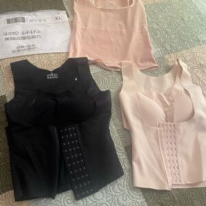 Black and Pink Fitted Bustier Bodysuit